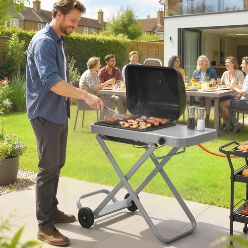 Foldable gas bbq grill - bbq, with